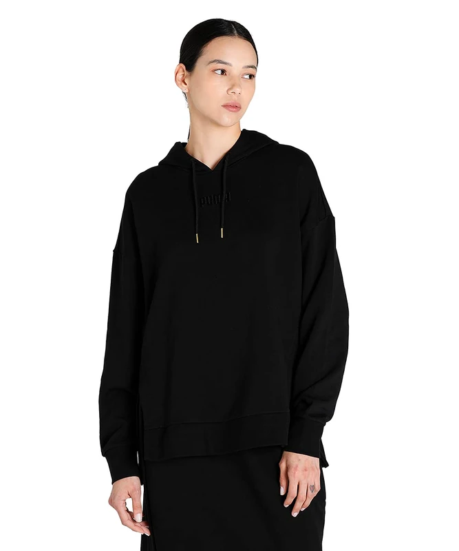 PUMA Women's Her Hoodie Tr Sweatshirt, Black, XL - Image 1