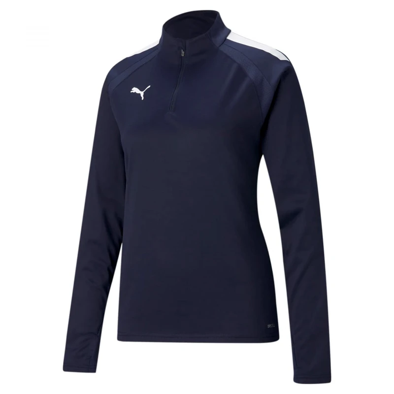 PUMA TeamLIGA 1/4 Zip Top Knitting, Peacoat Wh, S Men's