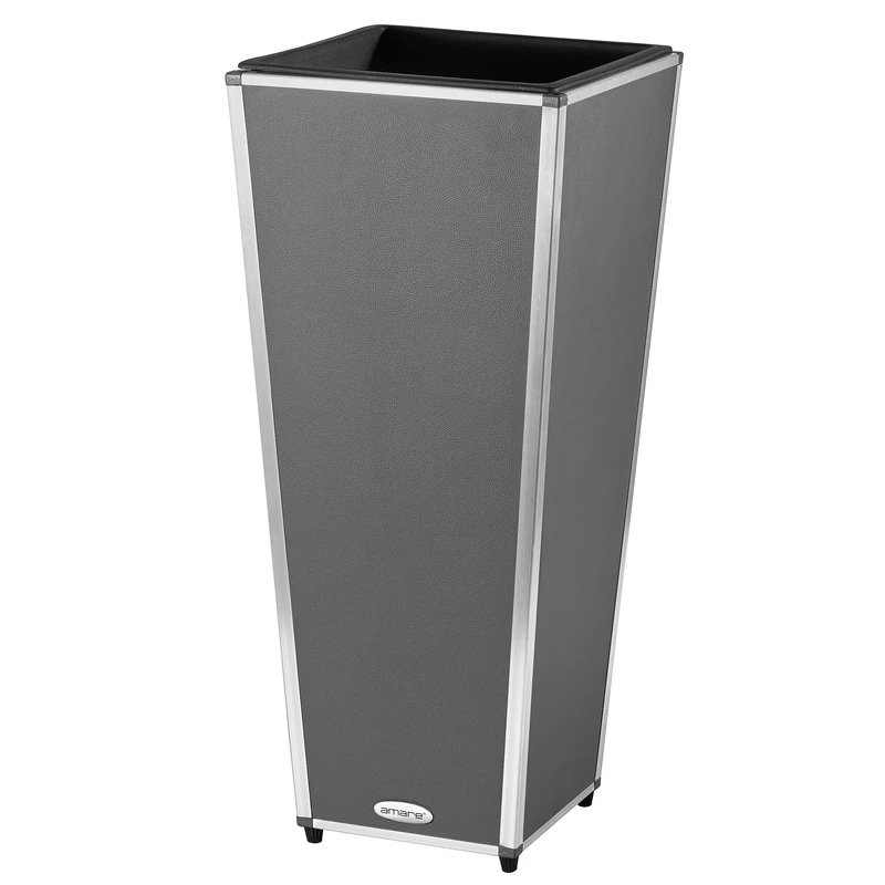 AMARE Plant Pot, Fibreglass/polyurethane/aluminium, Gray