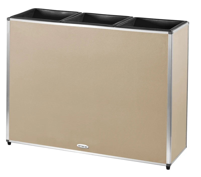 AMARE Plant Pot, Fibreglass/polyurethane/aluminium, Beige, 28 x 80 x 61 cm