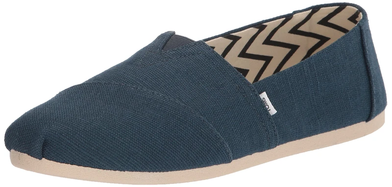 TOMS Women's Alpargata Heritage Canvas Espadrille, Majorca Blue