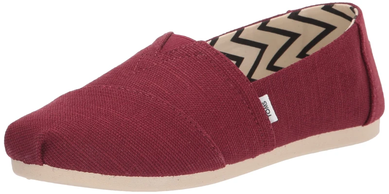 TOMS Women's Alpargata Heritage Canvas Espadrille, Black Cherry