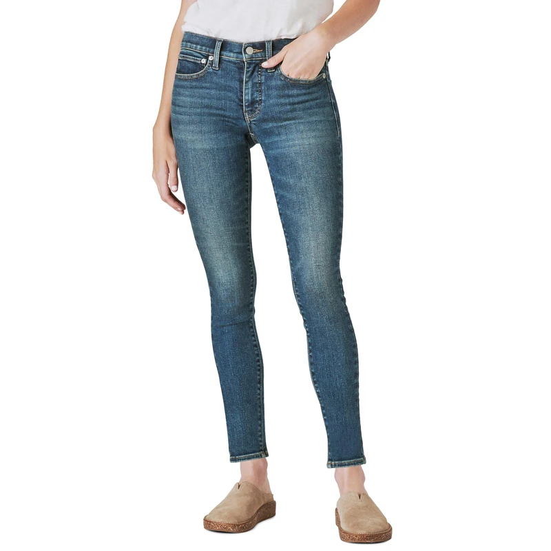 Lucky Brand Women's Mid Rise Ava Skinny Jean, Lyell, 26