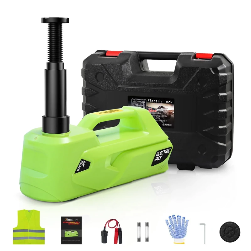 Simtamy Electric Car Jack 5 Ton(11,000lb) 12V Hydraulic Jack, Portable Emergency Car Lift Tire Change Kit