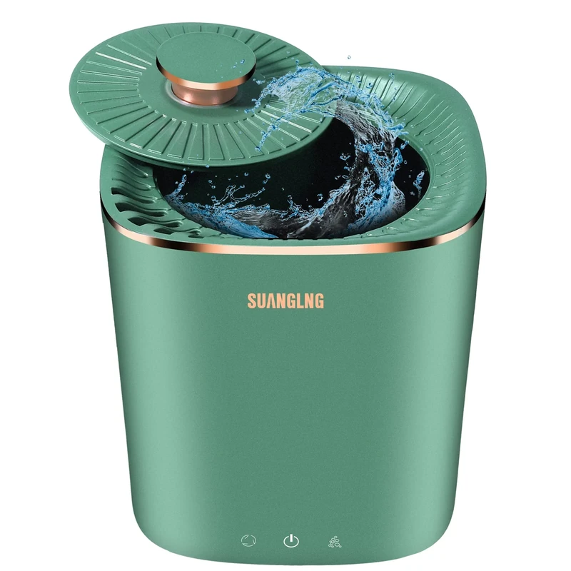 Mini Washing Machine,Portable Full-Automatic Camping Washing Machine,2.5 L Turbo Compact Washing Machine,with Sterilization,Removes Dirt,Timing Function,for Underwear,Socks, Apartments,Dorms,Students