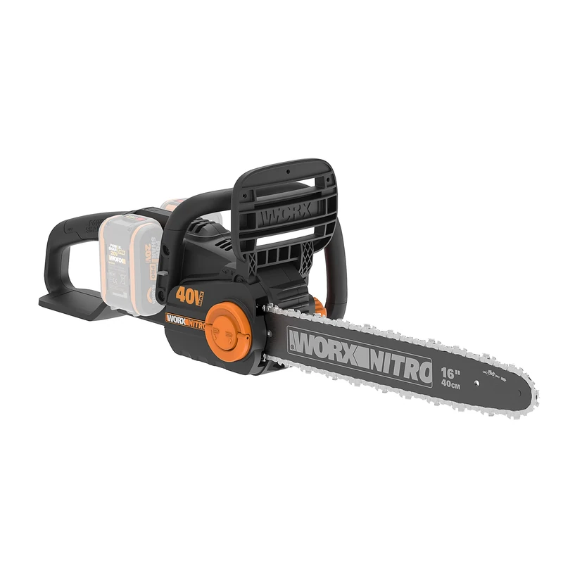 Nitro 40V (2x20V) WORX Chainsaw | PowerShare | WG385E.9 | Does not Include Battery or Charger | Brushless Motor | Blade 40 cm | Chain Brake and Automatic Lubrication