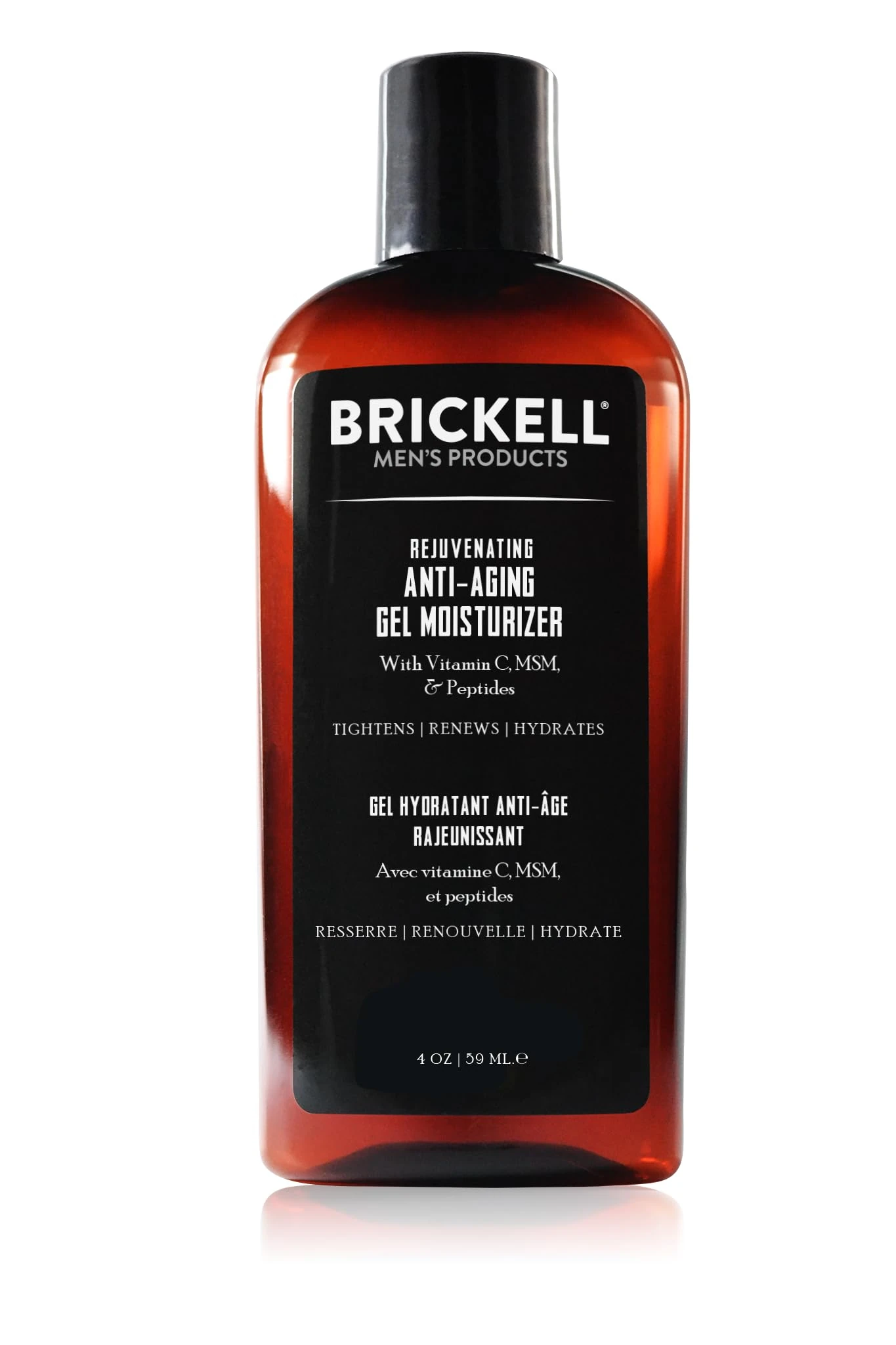 Brickell Men's Rejuvenating Anti-Aging Gel Moisturizer For Men, Natural and Organic, Fast Absorbing Moisturizer Reduces Fine Lines and Wrinkles (Scented, 118 ml)
