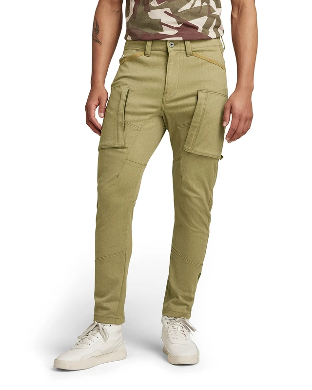 G-Star Men's Zip Pocket 3D Skinny Cargo Pants, Multicolour (army green htr D18928-C918-9210), 38W / 36L - Image 1