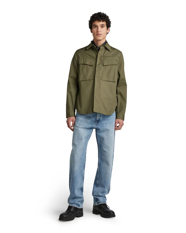 G-Star Men's Mysterious Regular Shirt, Green (shadow olive D21076-9706-B230), L