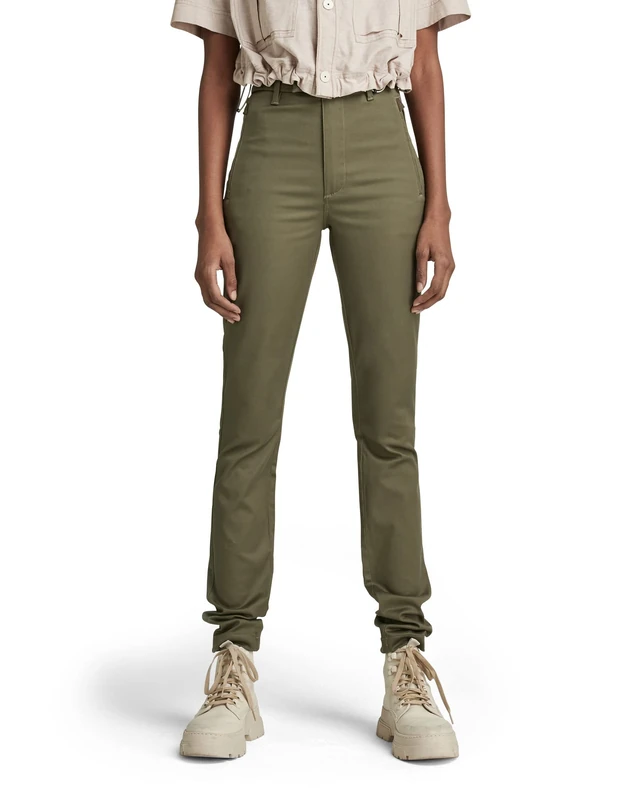 G-Star Women's Weld High Skinny Chino, Green (shadow olive D19141-C105-B230), 25W / 30L