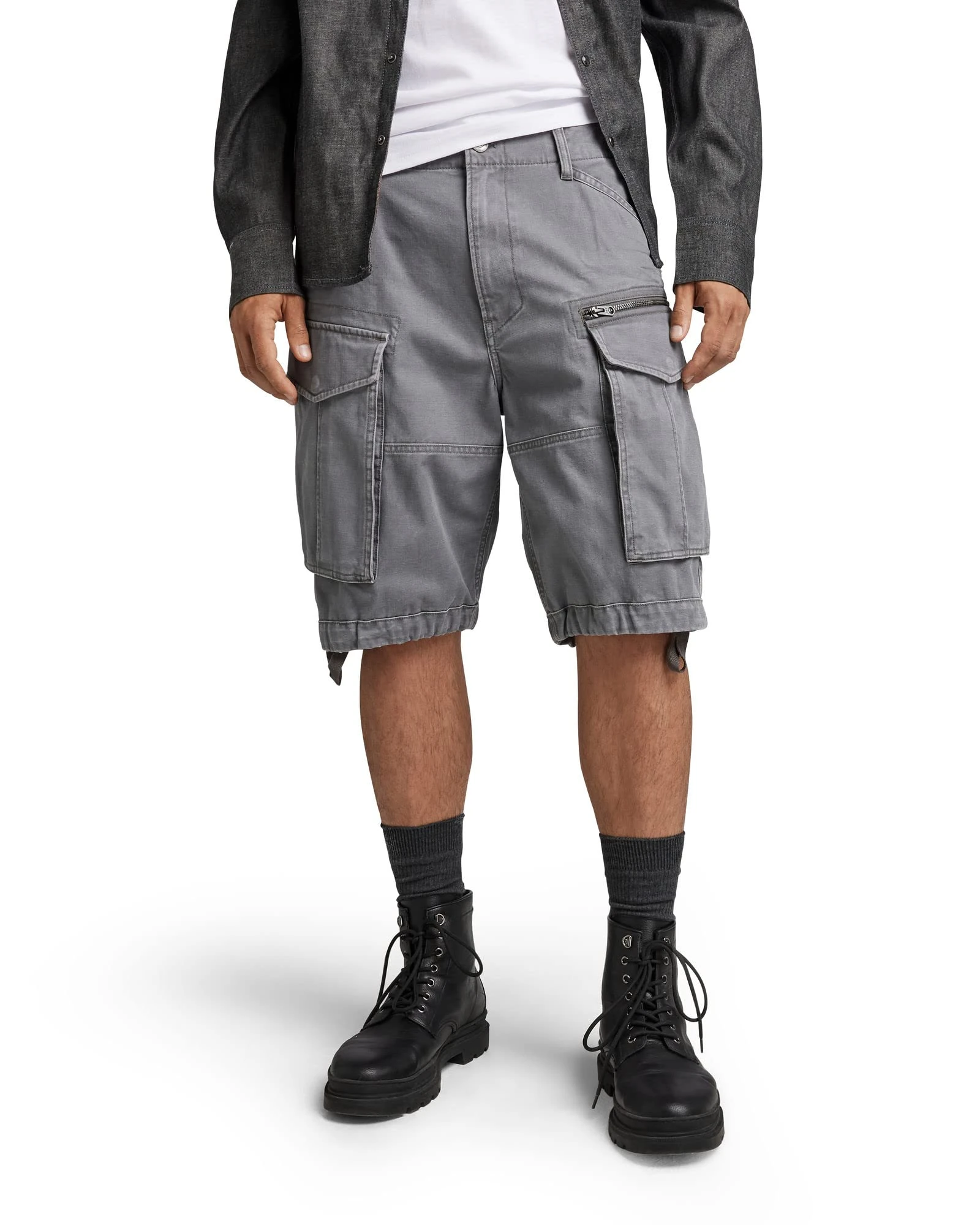 G-Star Men's Rovic Zip Relaxed Shorts, Grey (granite D08566-C961-1468), 32