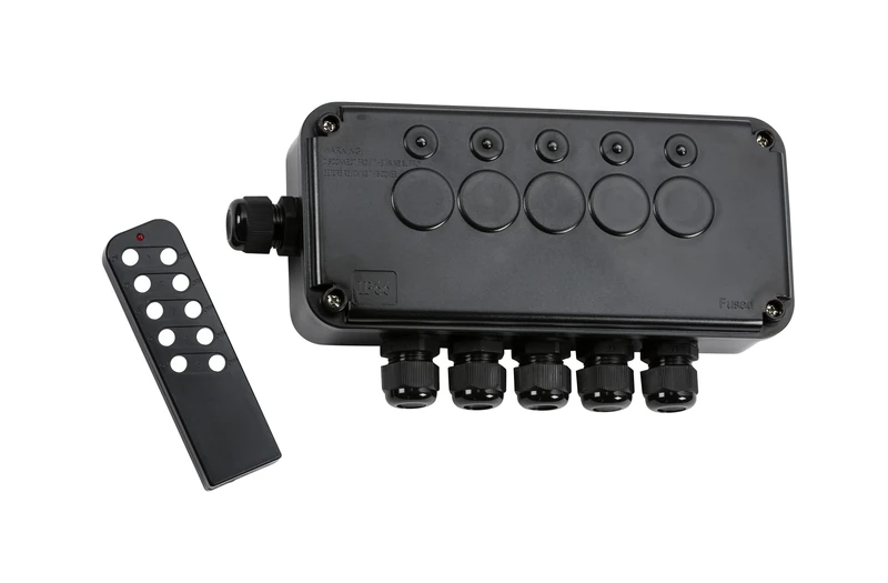 Knightsbridge, Black,OP665GBK Weatherproof IP66 13A 5G Remote Controlled Switch Box