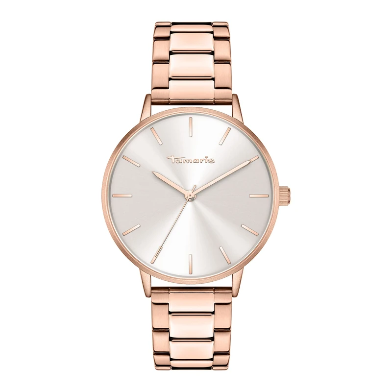 Tamaris Women's Analogue Quartz Watch with Stainless Steel Strap, Rose Gold, 36 mm, Modern