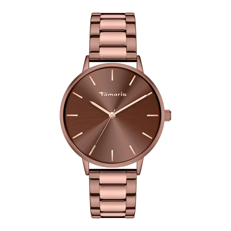 Tamaris Women's Analogue Quartz Watch with Stainless Steel Strap, Brown, 36 mm, Modern