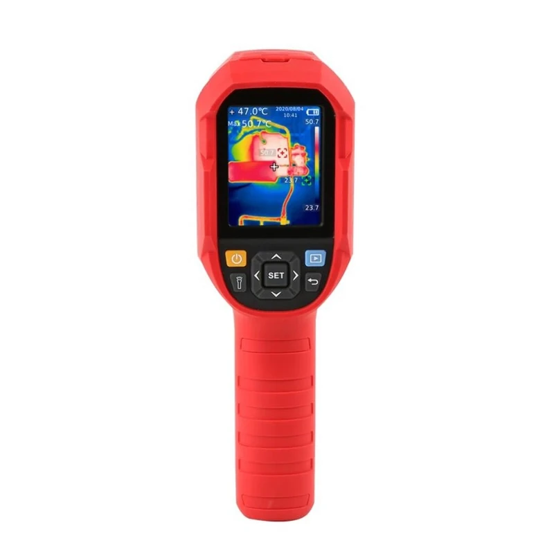 UNI-T UTi260B Thermal Camera Imager 49152Pixels 256x192 IR Resolution Handheld Infrared Camera Thermal Imaging IP65 2 Meter Drop Durability Rechargeable, Red/Grey