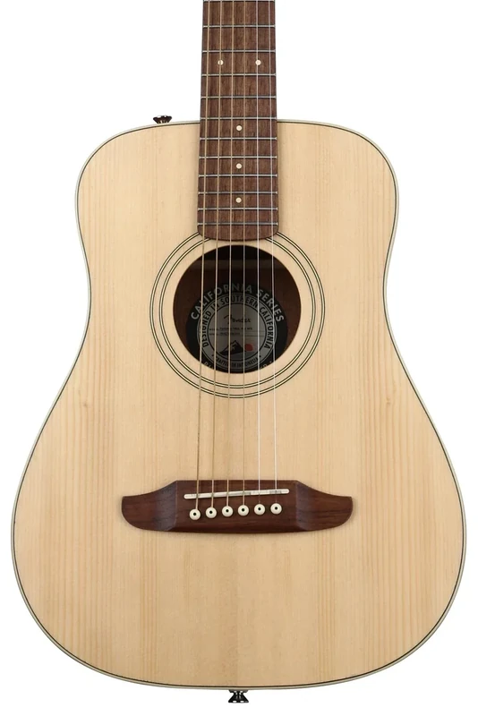Fender Redondo Mini Acoustic Guitar, Natural w/Gig Bag
