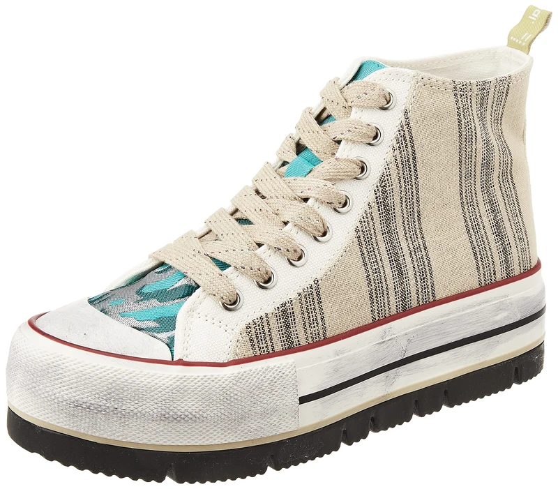 Desigual Women's Shoes_Crush_Rayas Sneaker, Multicolor, 4