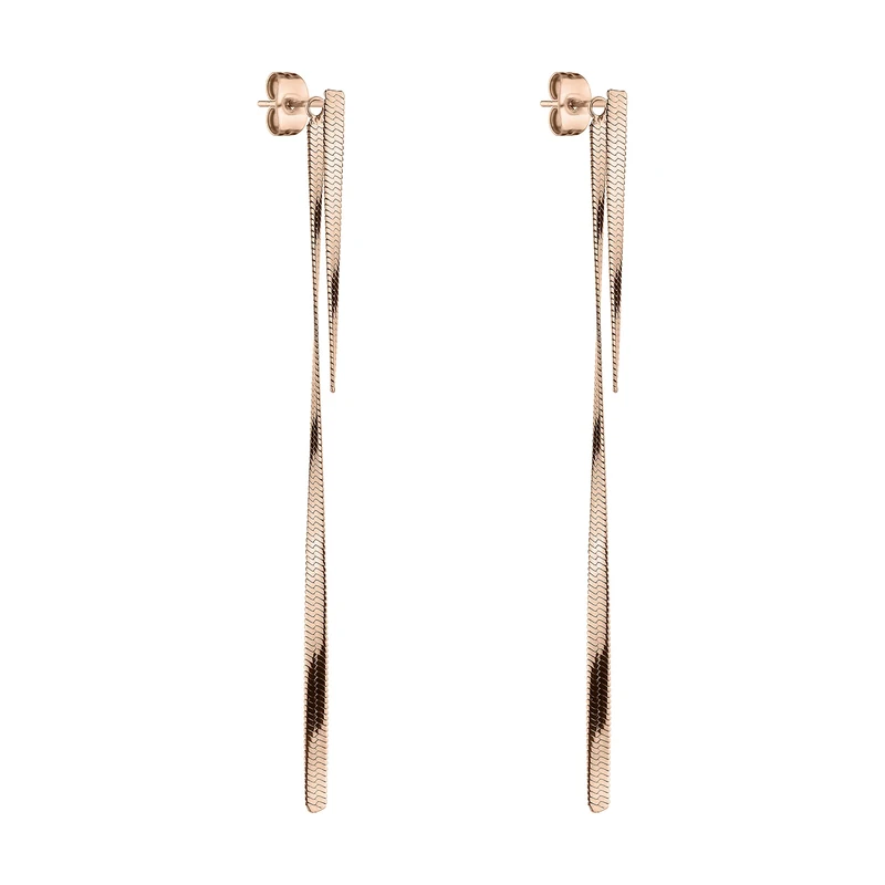 Liebeskind, Women’s Stainless Steel Not a gem Stud Earrings, IP Roségold, 7 cm -