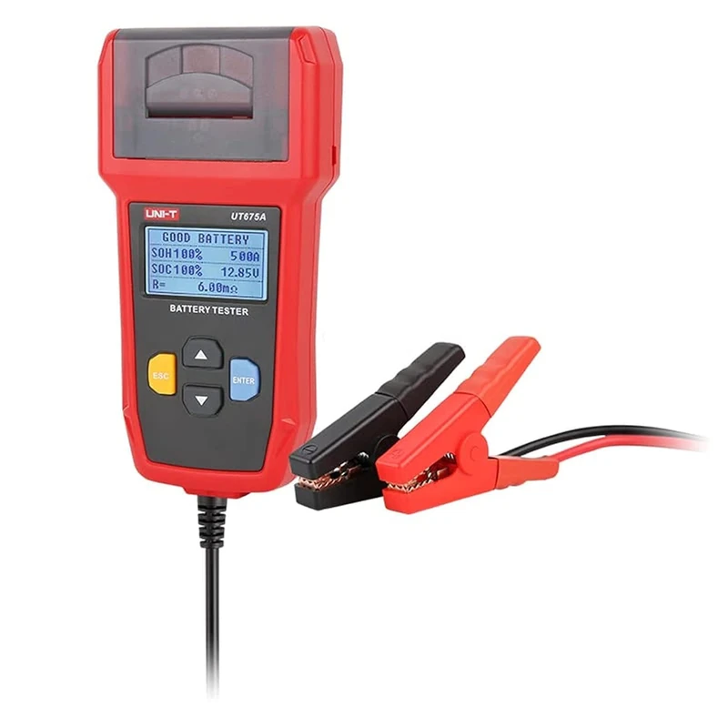 UNI-T UT675A Battery Tester 30Ah to 200Ah Print on-line and real-time test reports Display battery capacity, voltage, resistance and life CE, FCC, RoHS
