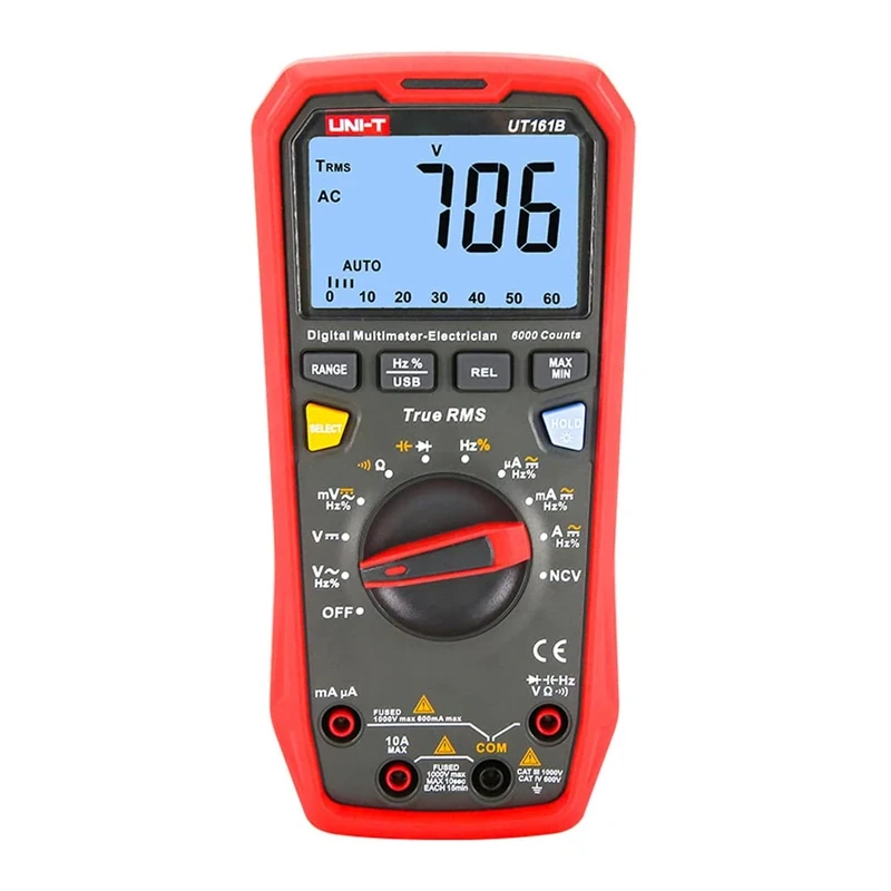 UNI-T UT161B 1000V AC/DC Smart Digital Multimeter Profesional Tester True RMS CE Voltmeter Electric Tools AC DC Voltage Meter