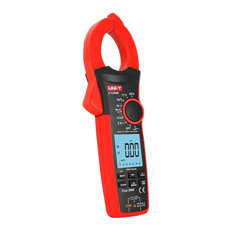 UNI-T UT206B UT207B UT208B Clamp Meter Amperimetrica VFC Electrical Instruments DC/AC Current Voltage Tester Auto Range (UT206B)