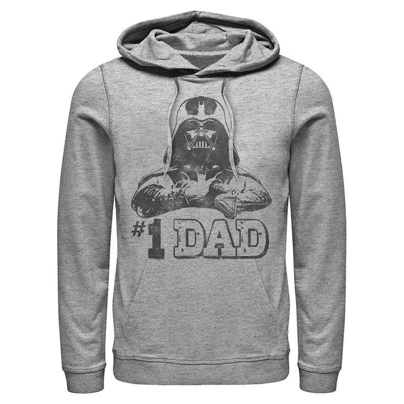 Star Wars Men's Numero Uno Hooded Sweatshirt, Athletic Heather, XL