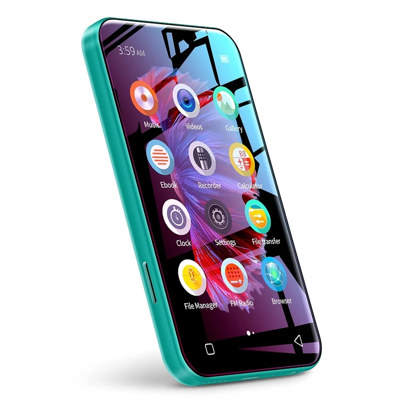 WiFi Mp3 Player with Bluetooth, TIMMKOO 4.0" Full Touch Screen Mp3 Mp4 Player with WiFi Transfer, Portable HiFi Sound Digital Music Player with FM Radio,Recorder, Ebook,Clock, Browser (Green) - Image 1