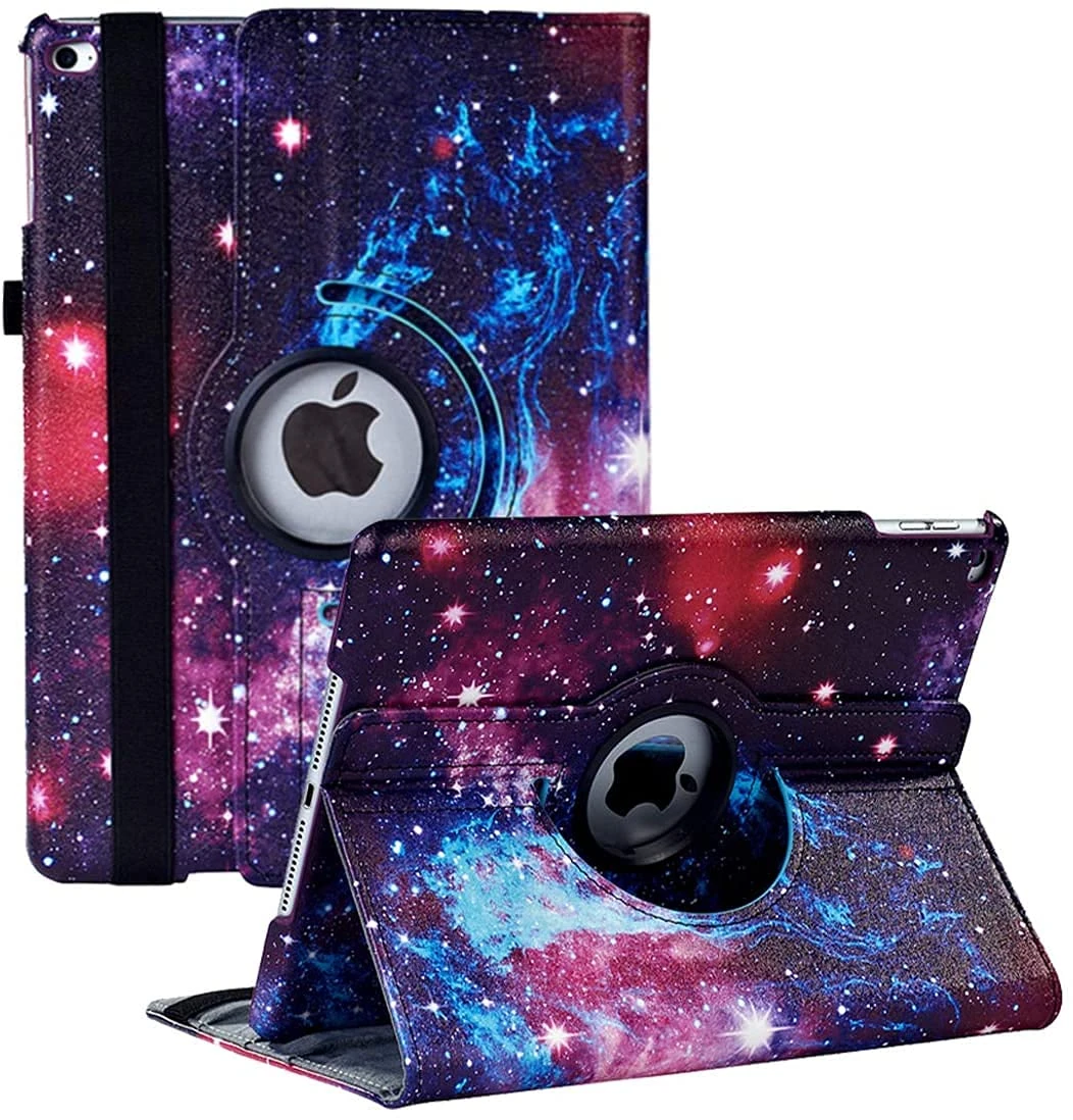 Rotating Case for iPad 9.7 inch 6th Gen, 5th Gen/iPad Air 2 /iPad Air 1-360 Degree Rotating Stand Protective Cover with Auto Sleep Wake for iPad 9.7 2018 2017 (Starry Sky)