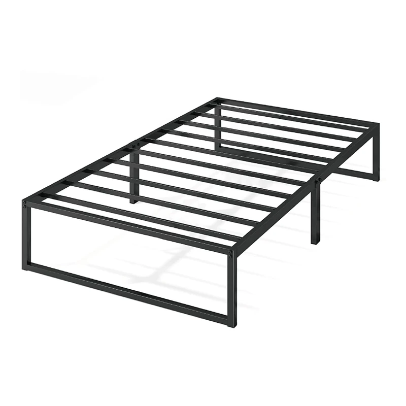 Zinus Lorelai Metal Bed Frame | Single 90x190 cm | 31 cm High | For Adults, Kids, Teenagers | Steel Slat Support | Underbed Storage Space | Easy Assembly | Black