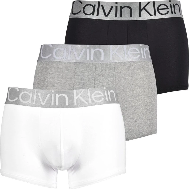 Calvin Klein Men's Trunk 3pk Trunk, Black/White/Grey Heather, XL