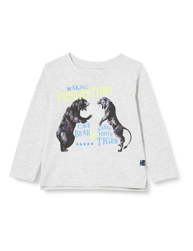 Joules Boyswear Finlay Tops, Grey Beasts, 2 - Image 1