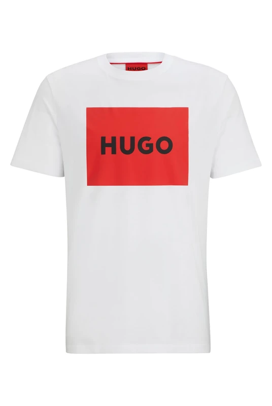 HUGO Men's Dulive222 T-Shirt, White100, XL
