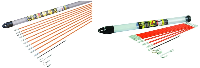 C.K T5410 Mighty Cable Rod Set, Set of 14 Pieces & T5411 10 x 33 cm Mighty Rod Set - Multi-Colour