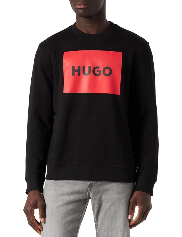 HUGO Men's Duragol222 Sweatshirt, Black001, XXL