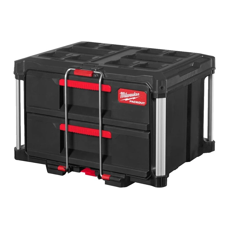 Milwaukee PACKOUT 2 Drawer Tool Box, Black