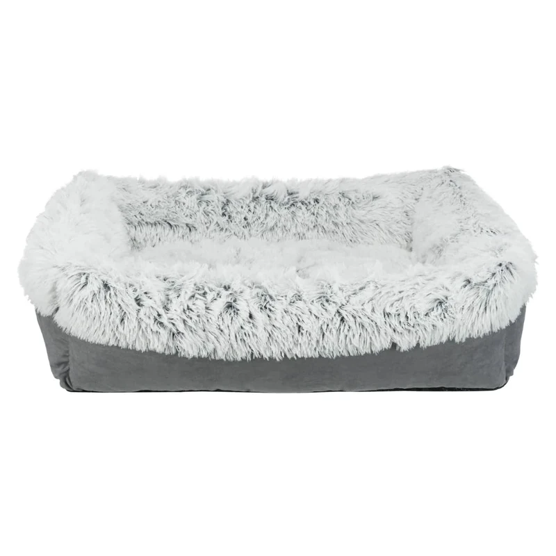 Harvey Bed, Square, 80 × 65 cm,Grey and White-Black
