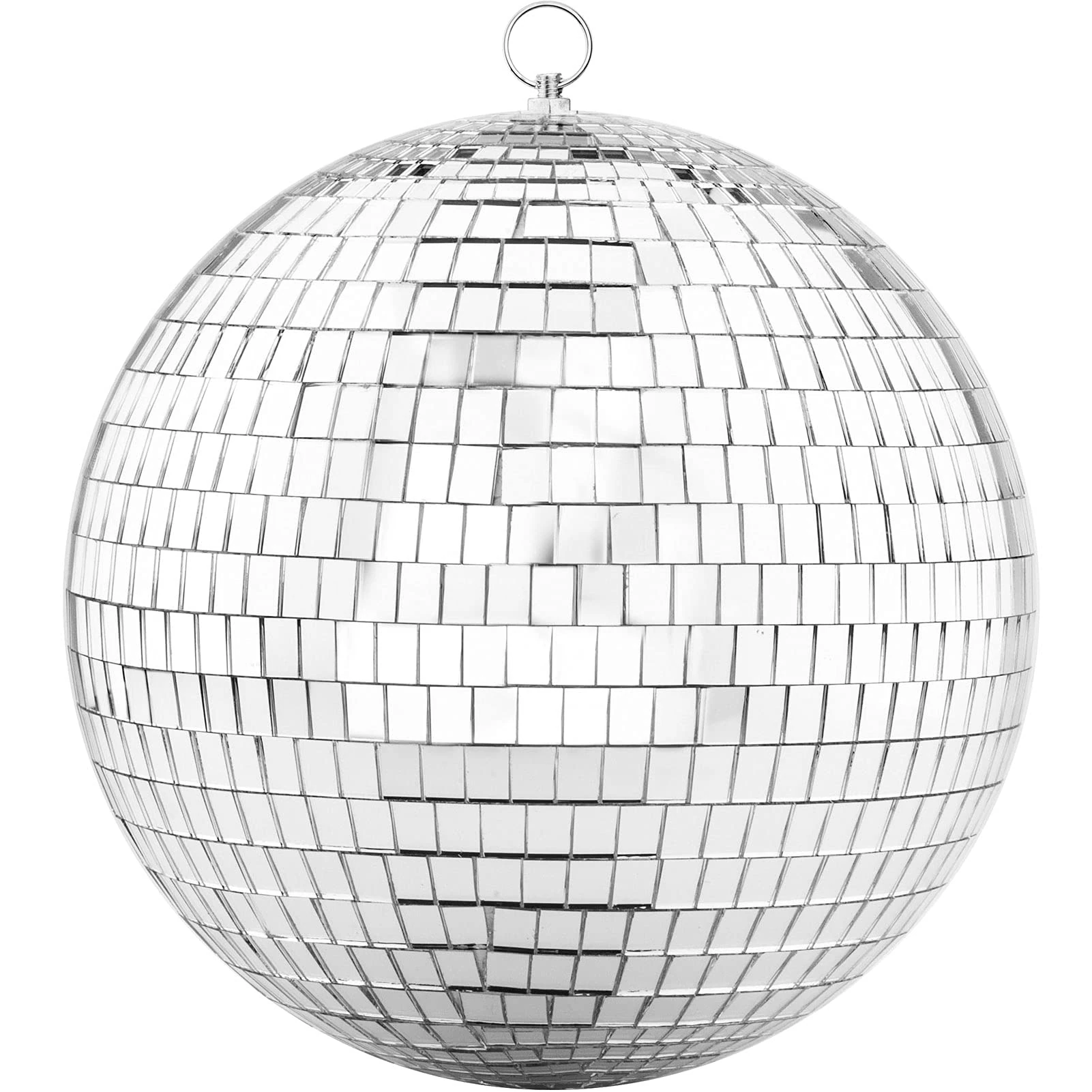 Updated 200mm Mirror Disco Ball with Hanging Ring, Silver Glitter Ball Great for Party or Dj Dance Light Effect Christmas Photo props