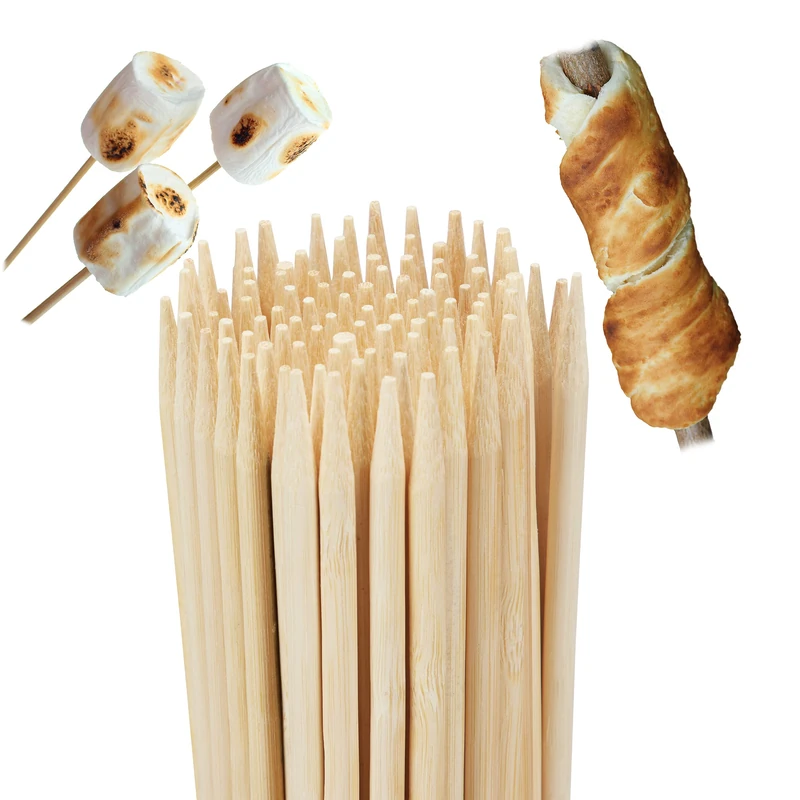 Relaxdays Bamboo Skewers, Natural, 90 x 0.5 x 0.5 cm