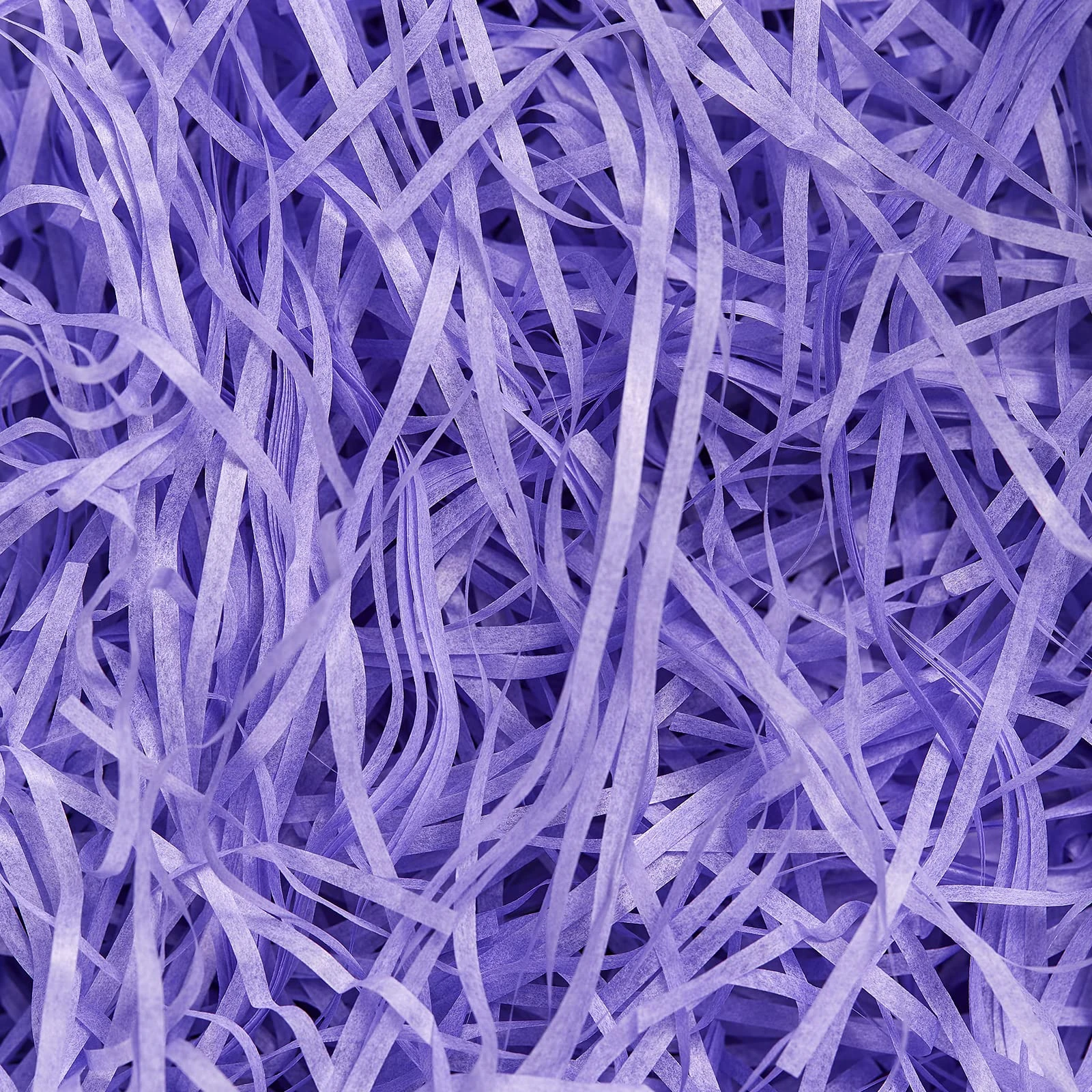 500g Purple Shredded Tissue Paper for Gift Boxes, Lilac Shredded Paper for Hampers, Dust Free, Ideal Hamper Filling and Gift Packaging Filler