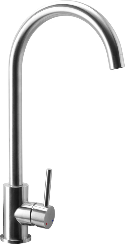 Cornat Erzano ERZ5 Single-Lever Sink Mixer Tap - High-Quality Stainless Steel Body - Rustproof - 360° Swivel Spout - High-Pressure Kitchen Tap/Tap for Sink/Single Lever Mixer Tap