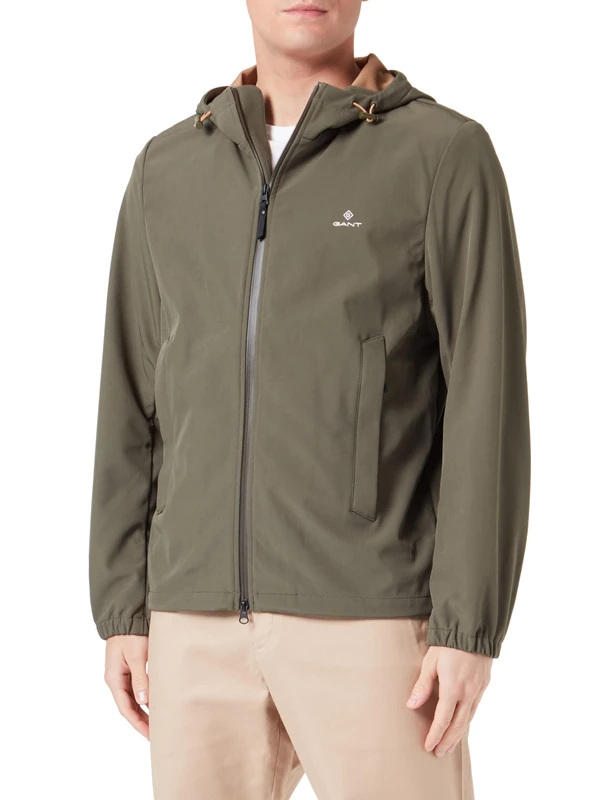 GANT Men's D1. SOFTSHELL JACKET D1. SOFTSHELL JACKET, RACING GREEN, S