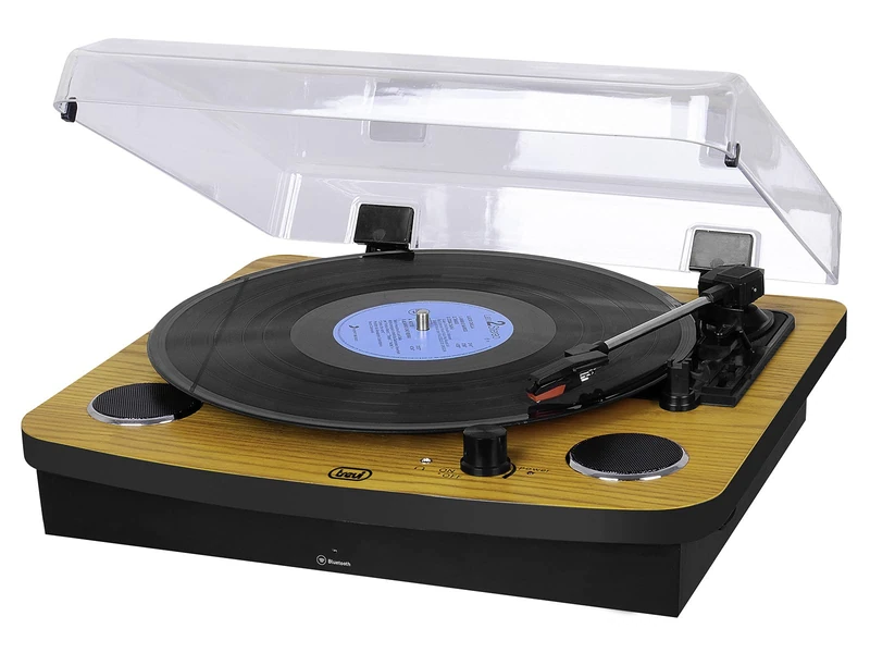 TREVI TT 1022 BT - Retro Bluetooth Stereo Rotating Table, Wood