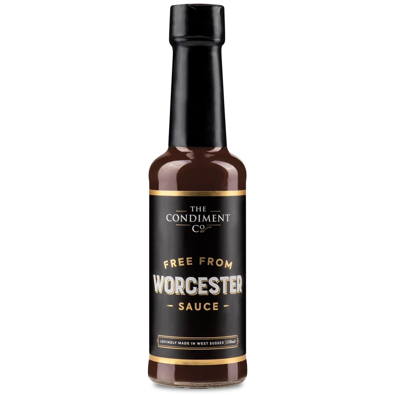 The Condiment Company Free From Worcester Sauce 155g - Gluten Free Worcestershire Sauce, Vegetarian and Vegan Friendly, For Marinades, Cooking & Seasoning