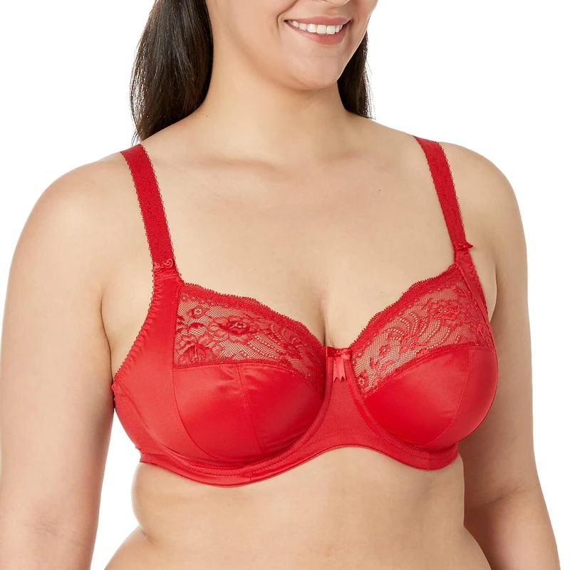 Elomi Morgan Plain Underwired Full Cup Bra (40DD, Haute red)