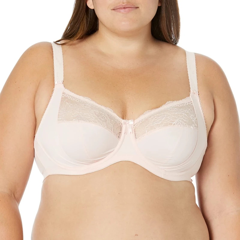 Elomi Women's Morgan Underwire Lace Bra - Ballet Pink 40 GG UK