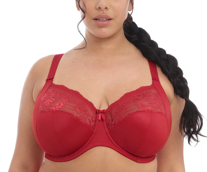 Elomi Morgan Plain Underwired Full Cup Bra (38FF, Haute red)