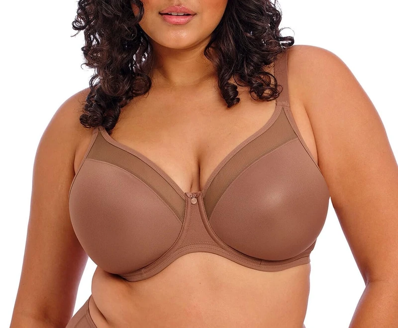 Elomi Women's Plus Size Smooth Underwire Molded Bra, Clove, 34HH