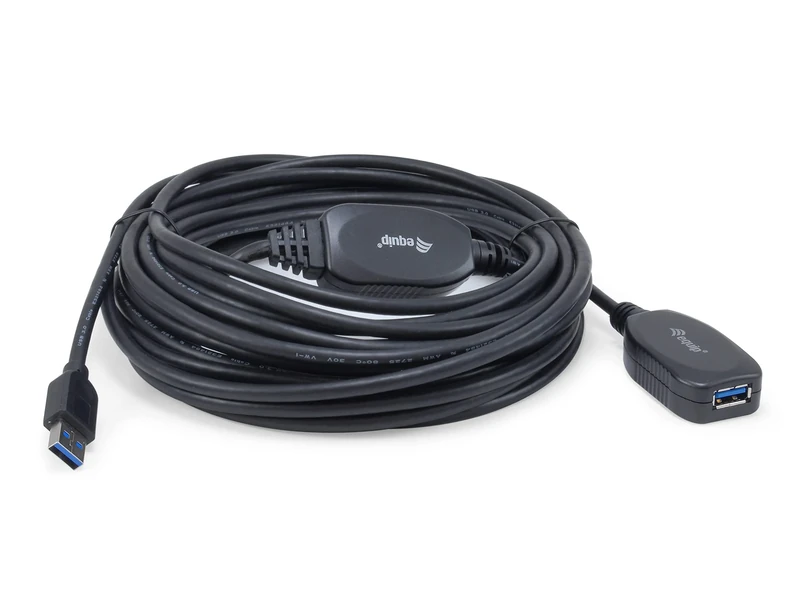 Equip 133347 USB Cable 10 M USB 3.2 Gen 1 (3.1 Gen 1) USB A, Black - Image 1