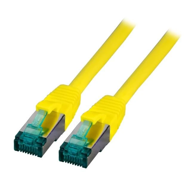 EFB-Elektronik - CAT. 6a network cable - 25 m LAN cable Ethernet cable patch cable - RJ45 connection, S/FTP LSZH VC LED - yellow