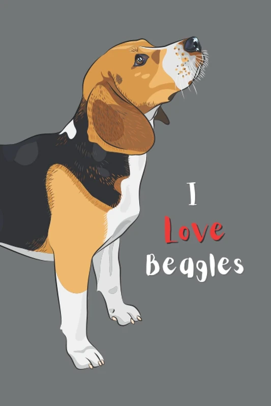 I Love Beagles: Beagle Dog on Journal Cover
